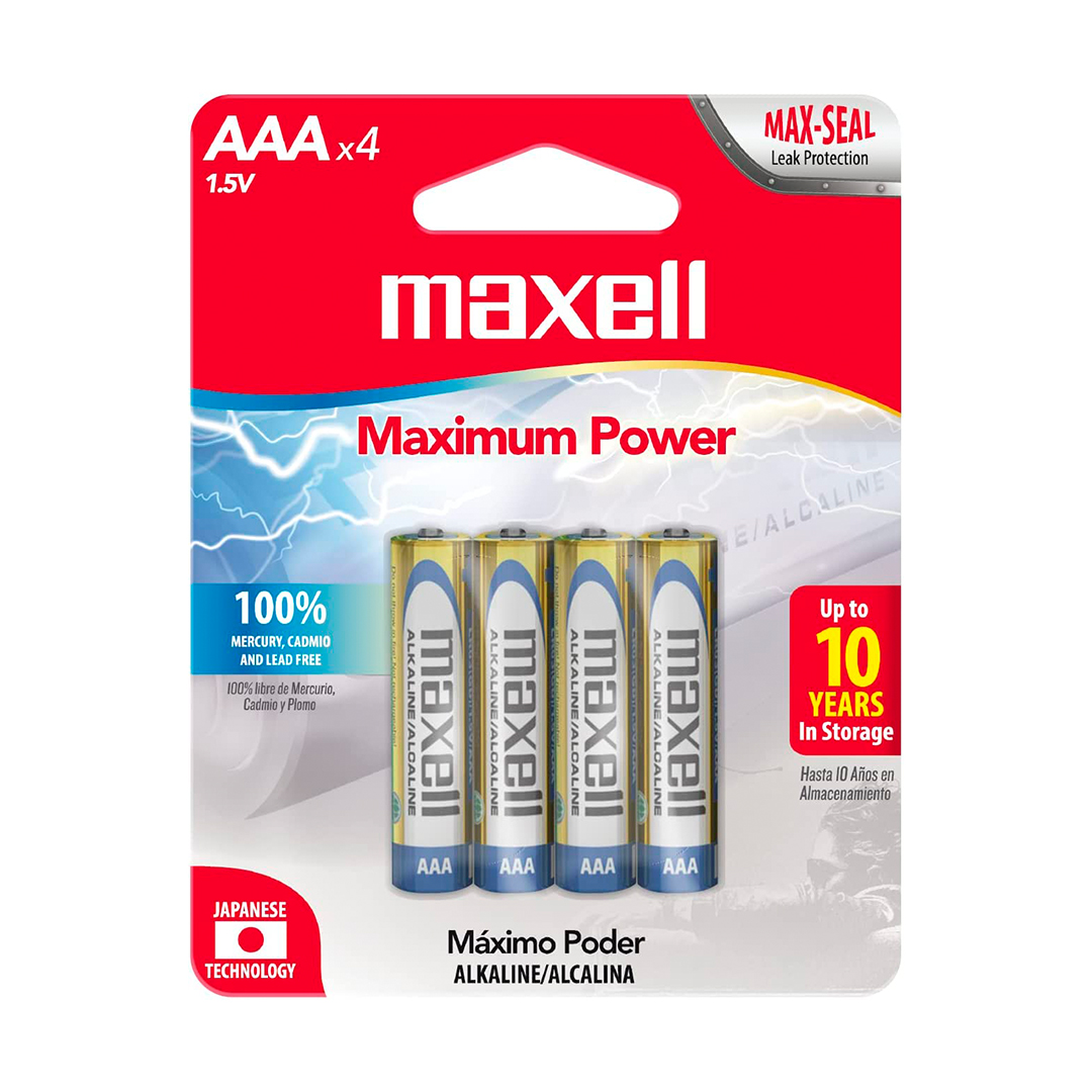 Batería alkalina Maxell AAA 4und 723865