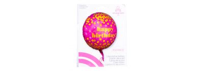 Globo metal cumple fucsia 18 pulg