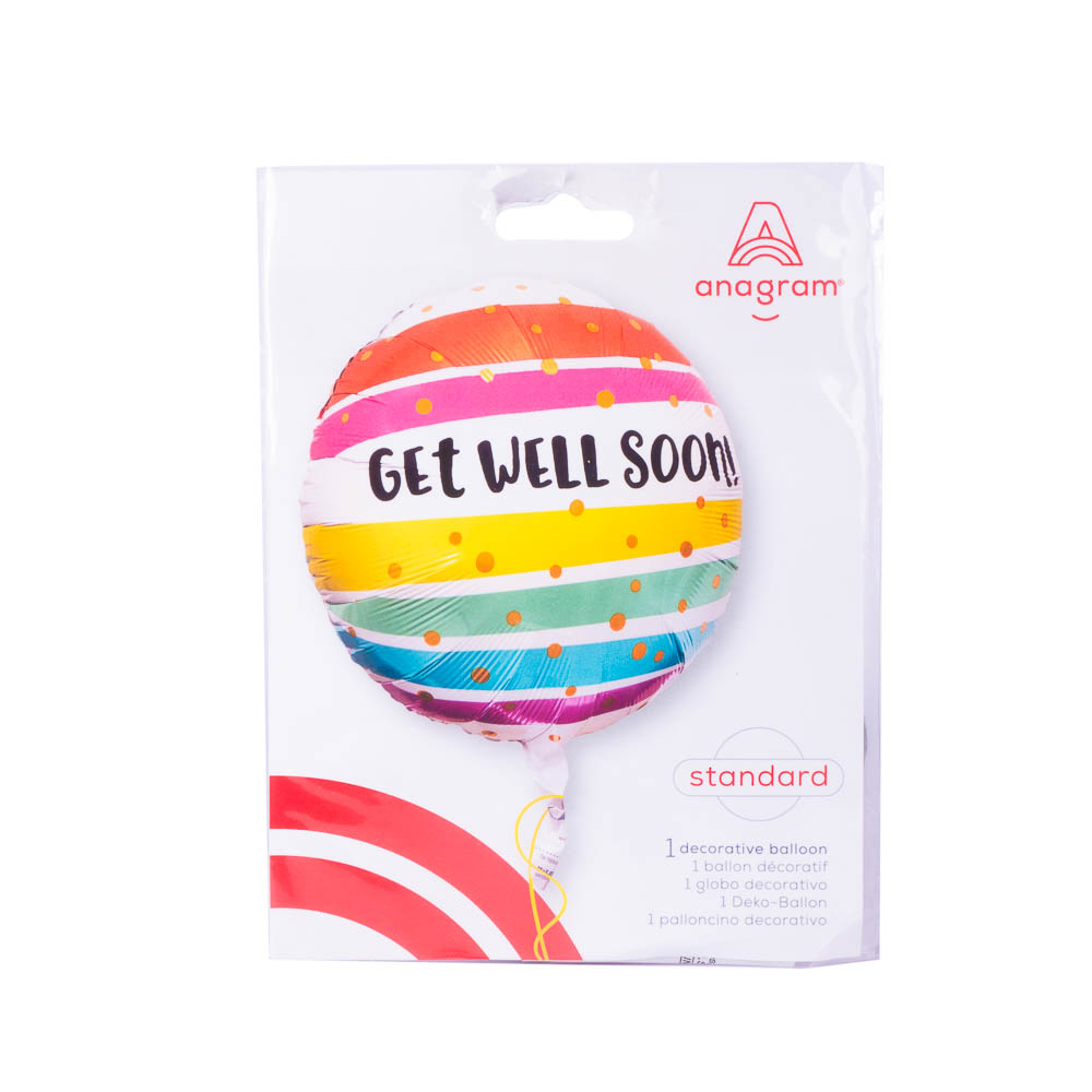 Globo metal get well soon 18pulg