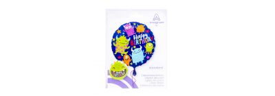 Globo metal happy birthday Monster 18pulg