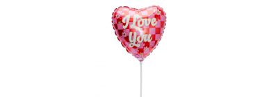 Globo metálico tablero I love you