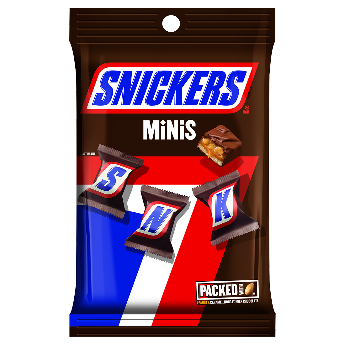 Chocolate Snickers Minis Paquete 124.7G