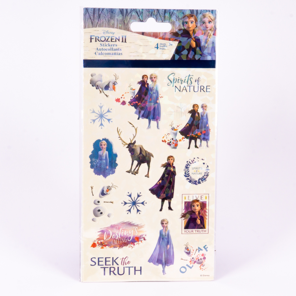 Calcomanía Frozen II 4 hojas +3a