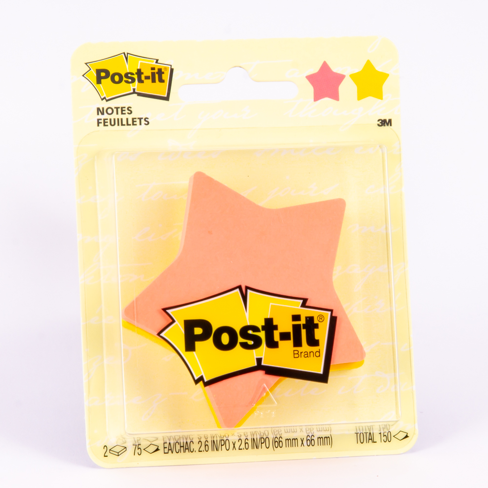 Notas adhesivas post-it especial estrella. 2.6x2.6