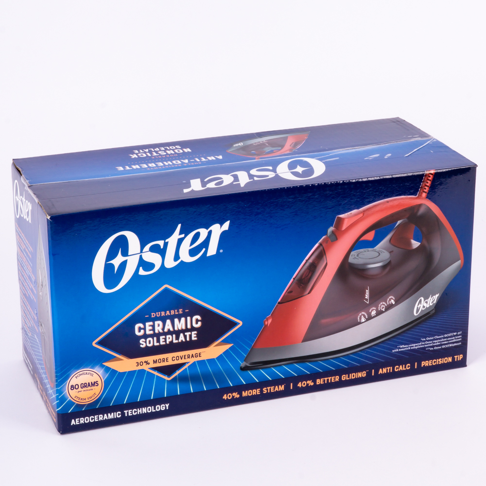 Plancha de vapor roja 1250 w Oster