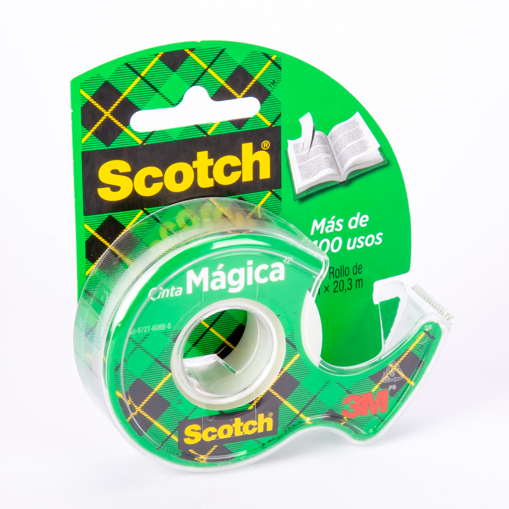 Cinta adhesiva Scotch mágica dispensador 19x20.3m