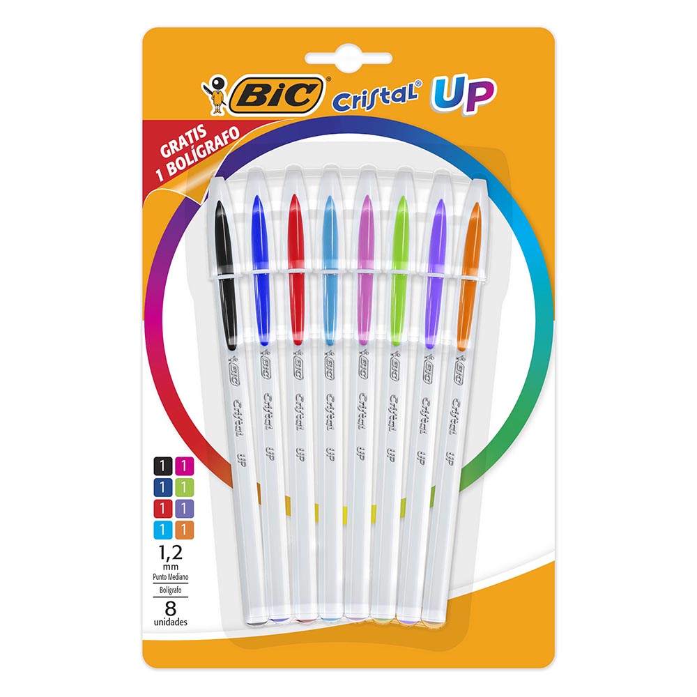 Lapicero cristal up surtido 8und