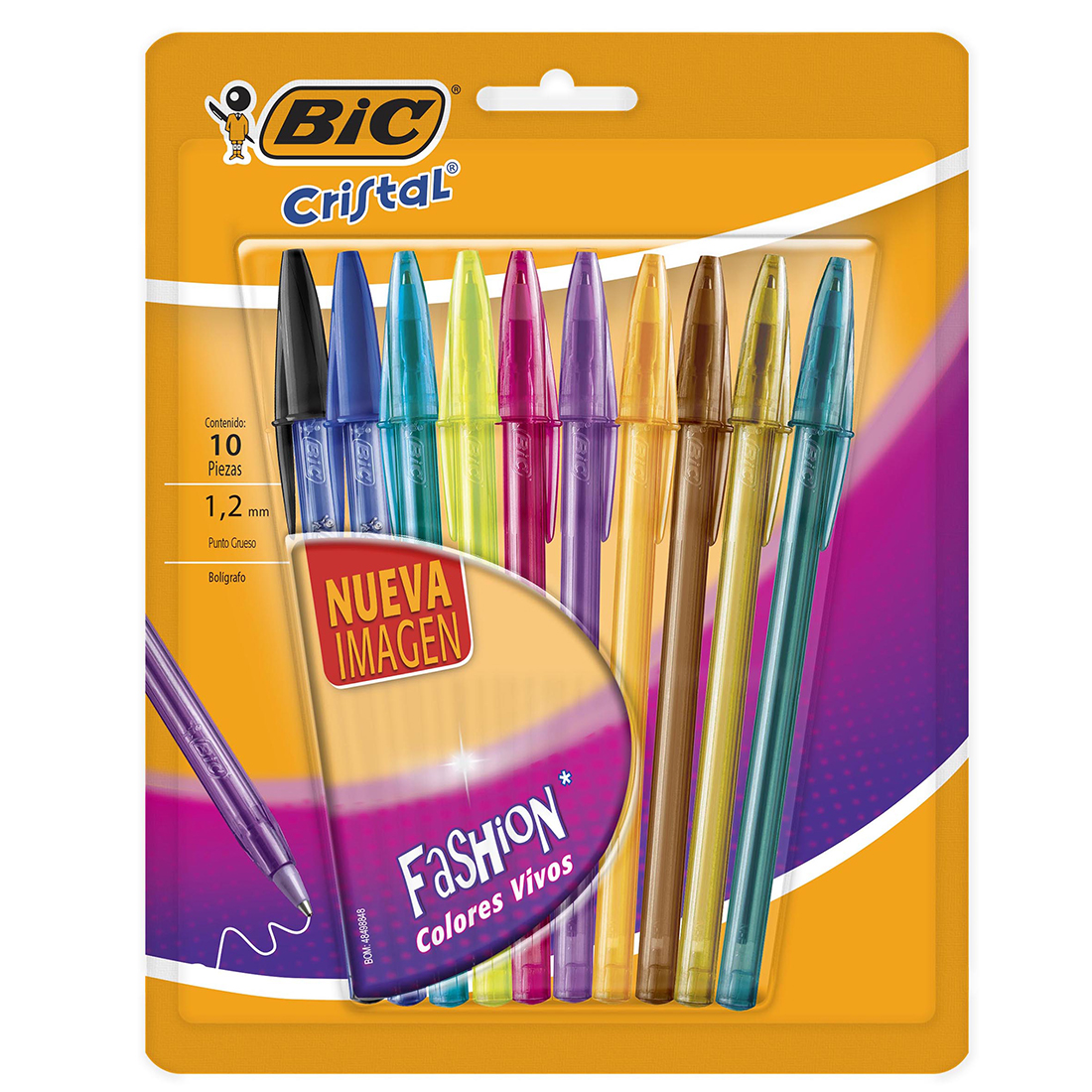 Bolígrafo de color 1,2mm punto grueso 10 piezas 