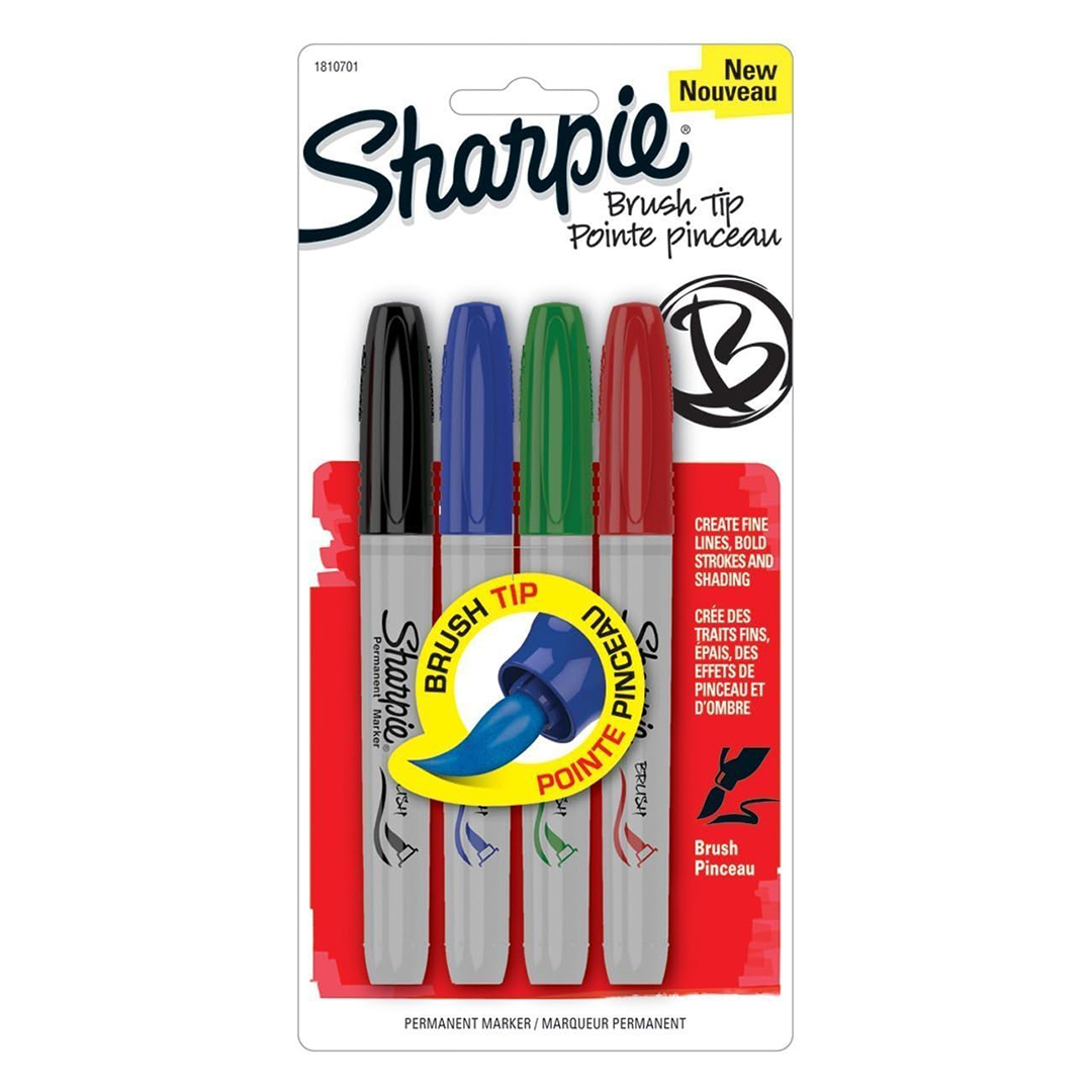 Marcador Sharpie permanente punta pincel básicos
