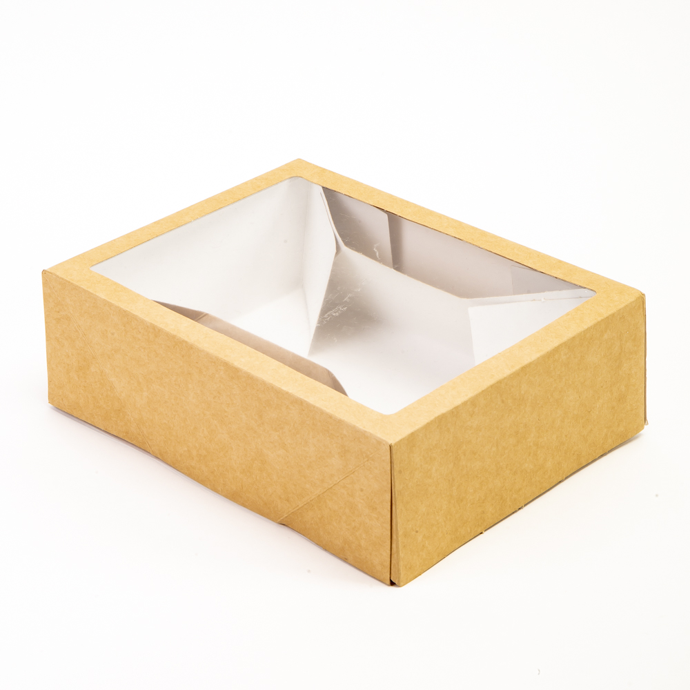 Caja cartón liso ventana 23x17x7,5cm