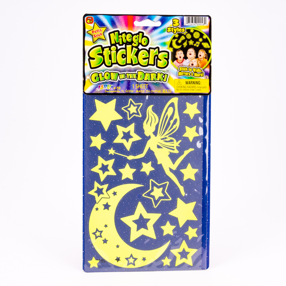 Stickers Ja-ru niteglo fluorescentes 3 estilos +4a