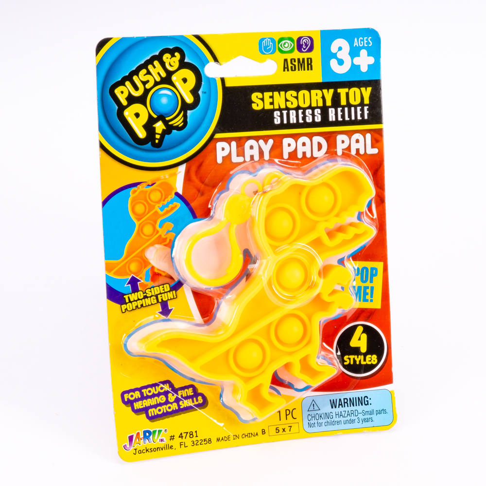 Figura sensorial hule push&pop 4 estilos +3 surtido