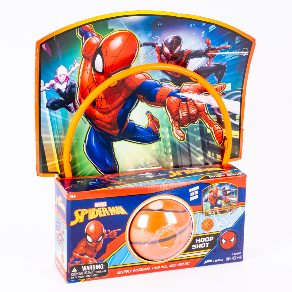 Aro plástico para basketball estampado Avengers y Spiderman +4a 