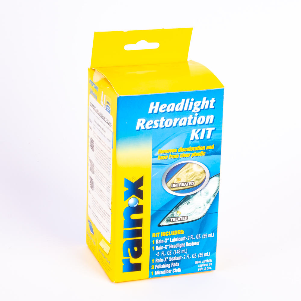 Set restaurador rain-x para focos auto 7pzas std