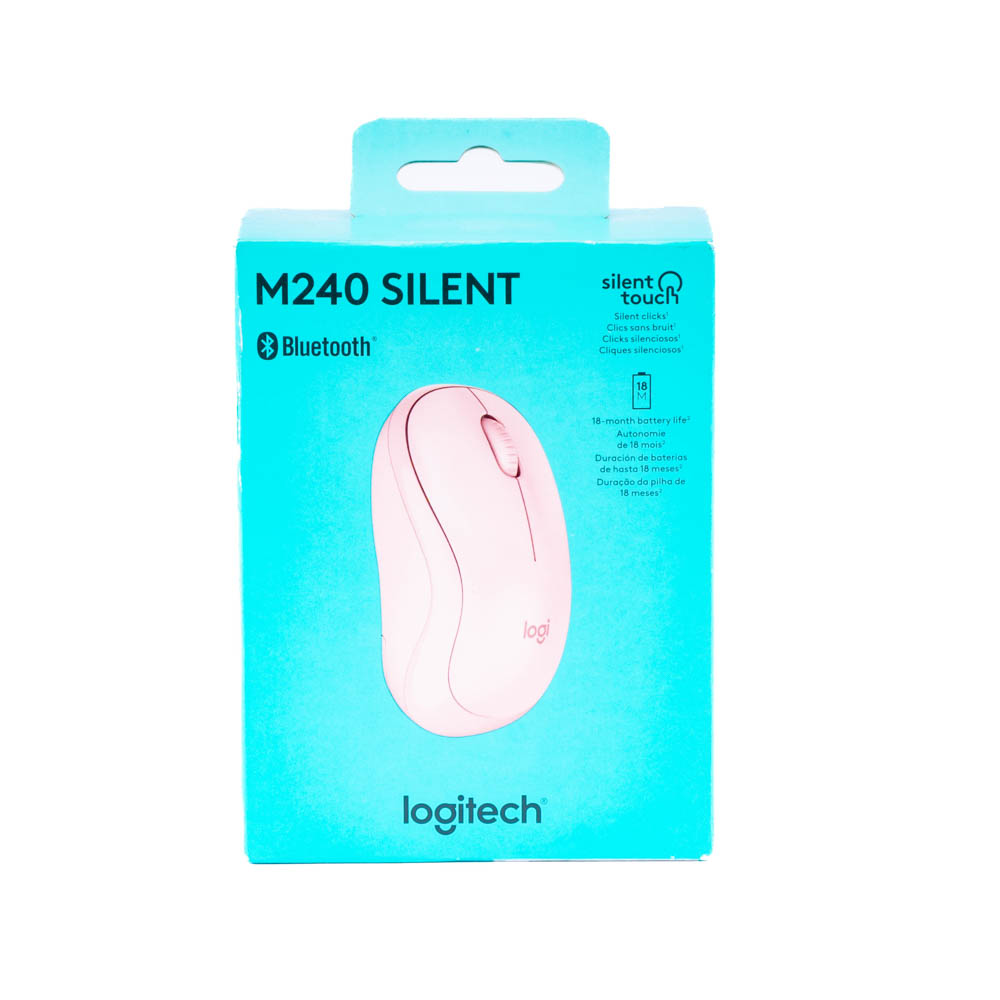 Mouse bluetooh silencioso m240 rosa
