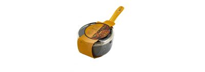 Olla aluminio lisa con tapa y mango plástico 1.5qt