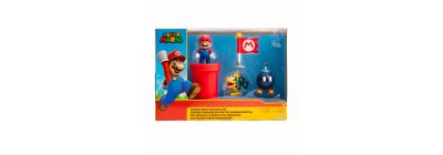 Figura plástica super Mario set diorama cubierta aeronave 5pzas +3a