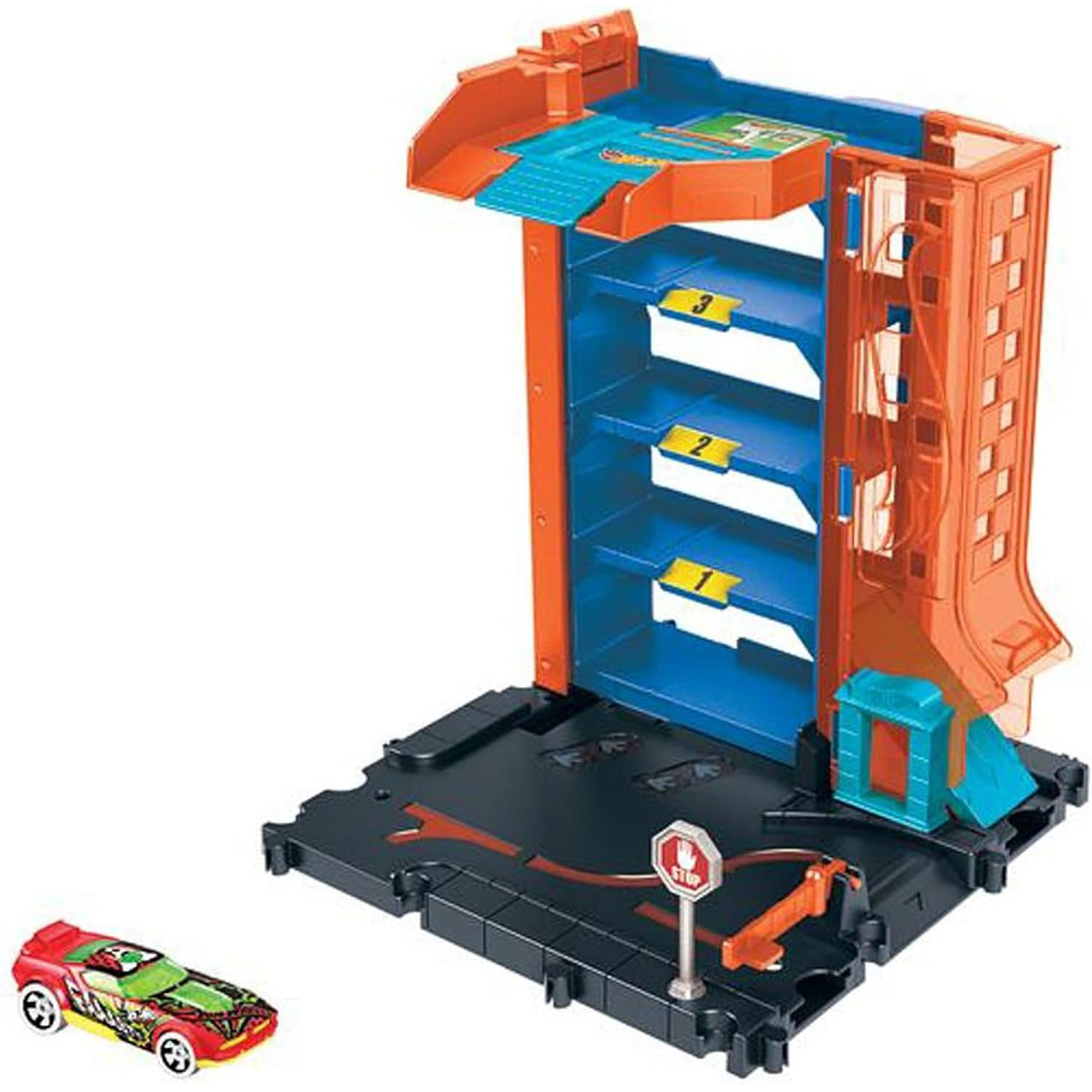 Pista hot wheels city estacionamiento vehículos +4a