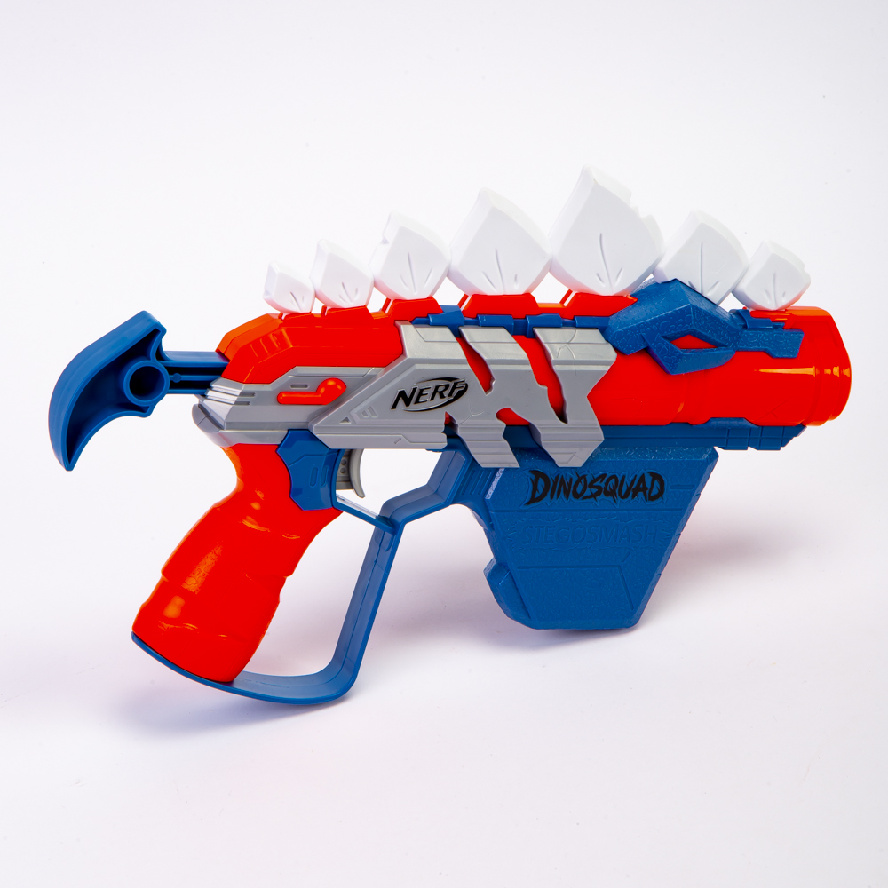 Pistola plástica nerf stego-smash dinosquad +8a 5dardos