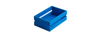 Caja madera t/rejas abierta 6.8x20x12cm azul