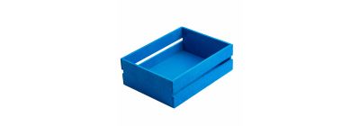 Caja madera t/rejas abierta 7.2x23.5x16cm azul