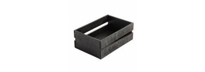 Caja madera t/rejas abierta 6.8x20x12cm negro