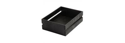 Caja madera t/rejas abierta 7.2x23.5x16cm negro