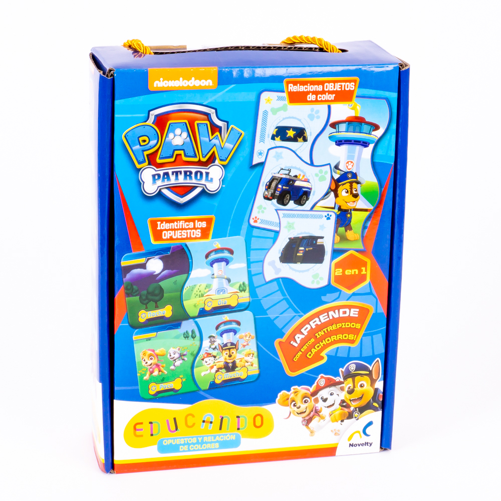 Tarjetas Paw Patrol educando colores 2en1 +3a