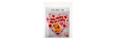 Globo metálico amor diseño alegre