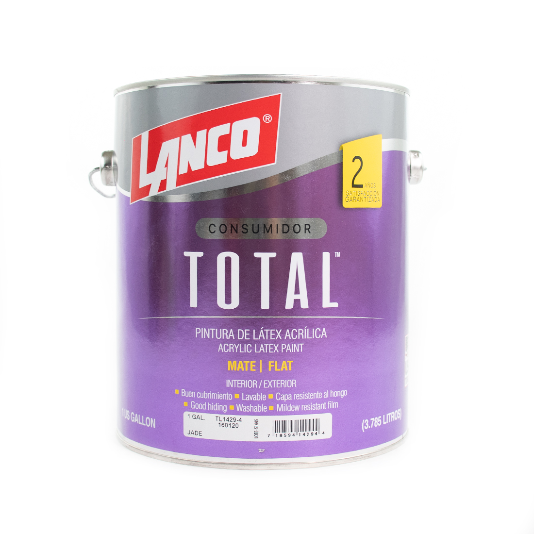 PINTURA LATEX ACRILICO MATE JADE 1GALON