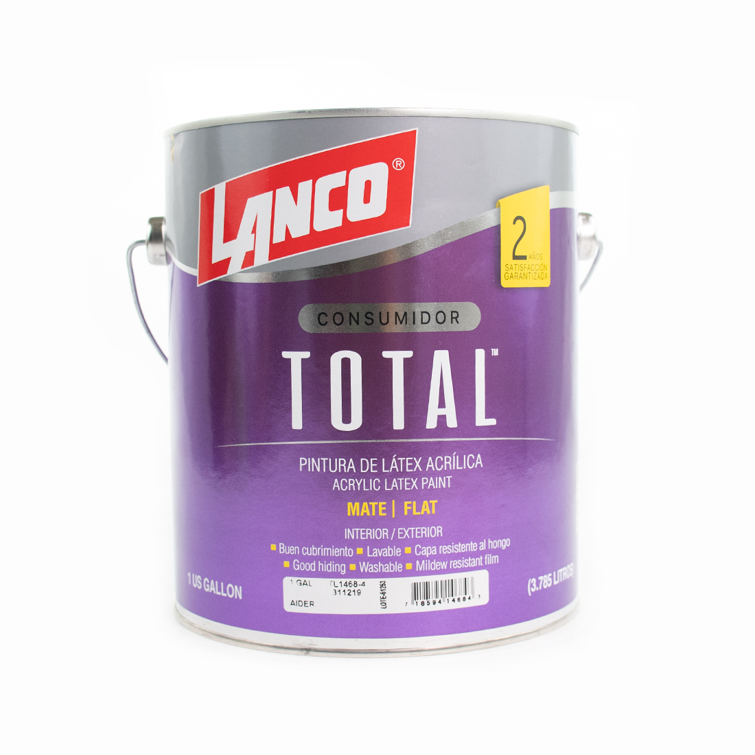 PINTURA LATEX ACRILICO MATE AIDER 1GALON