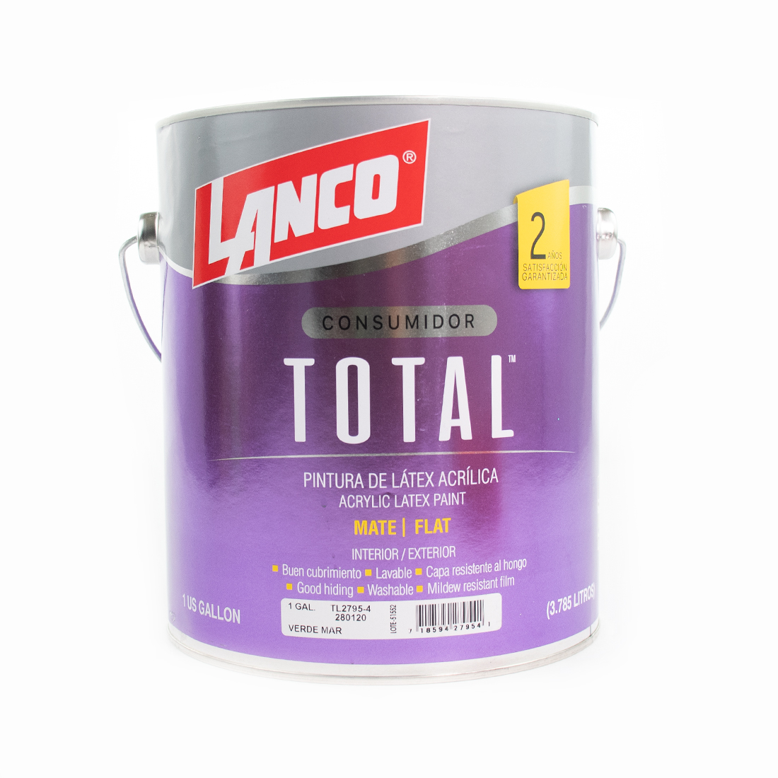 PINTURA LATEX ACRILICO MATE MAR VER 1GAL