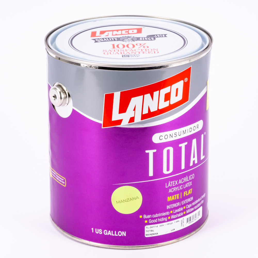 Pintura Lanco total látex manzana galón