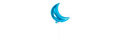 Globo metal luna turqueza 9pulg