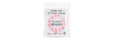 Globo metal graduada pink 18pulg