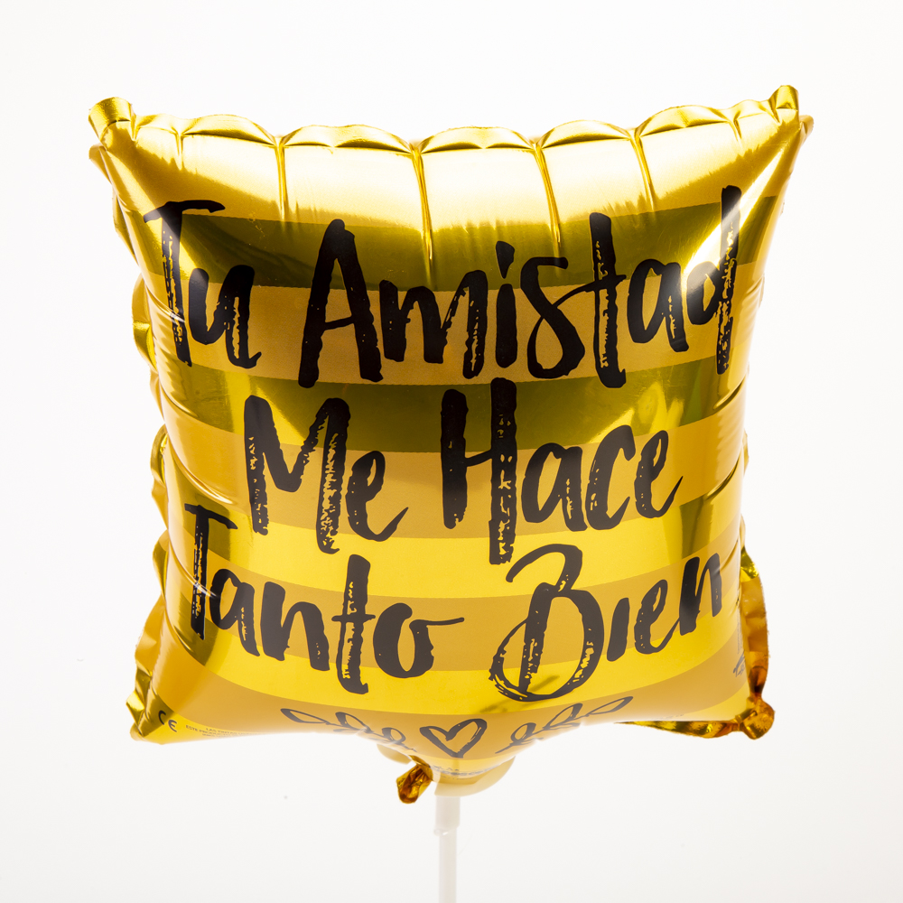 Globo metal corazón tu amistad me hace tanto bien 9pulg