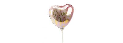Globo metálico es una niña acuarela 9pulg
