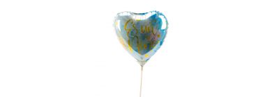 Globo metálico es niño acuarela 9pulg