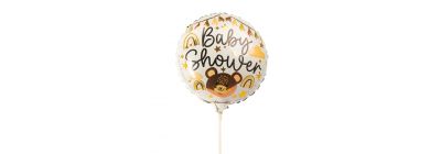 Globo metálico baby shower oso 9pulg