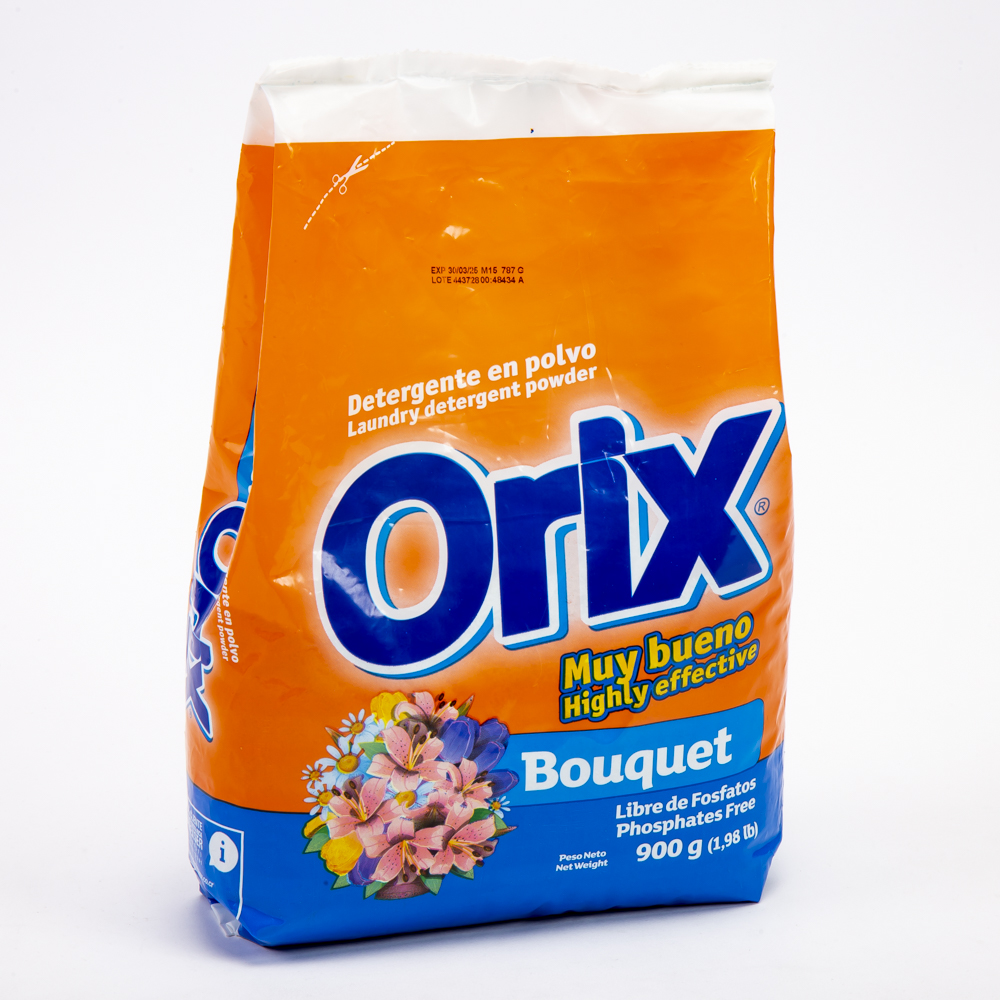 Detergente polvo orix bouquet 900g