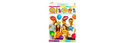 Party prop felicidades neon mensajes cartulina
