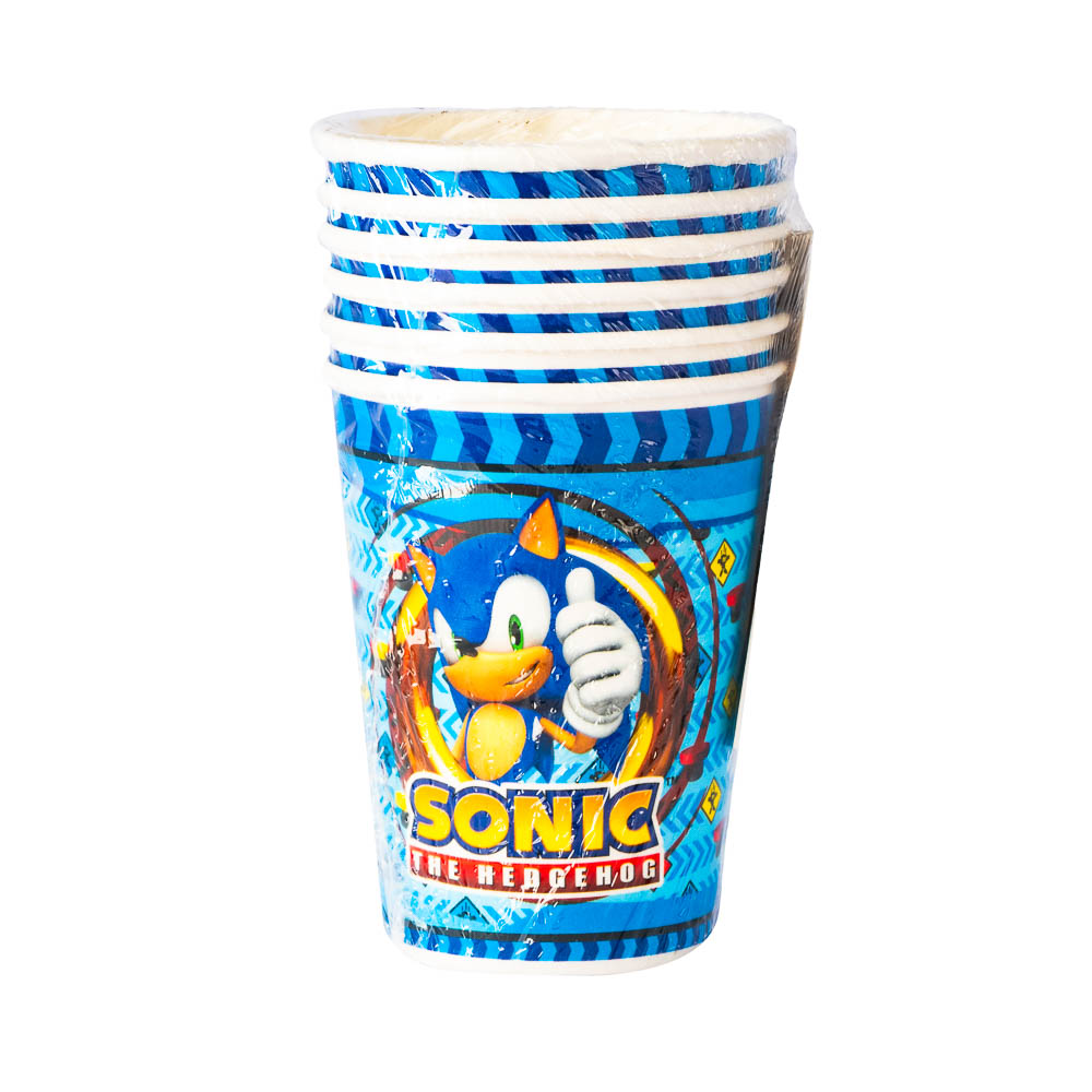 Vaso cartón diseño Sonic 6und