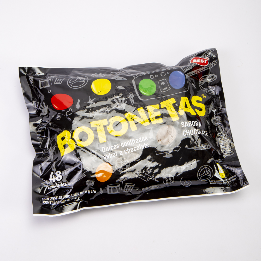 Botoneta best chocolate bolsa 48und 624g