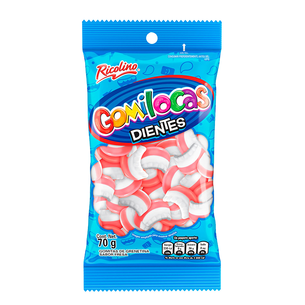 Gomita gomilocas dientes Ricolino 70g