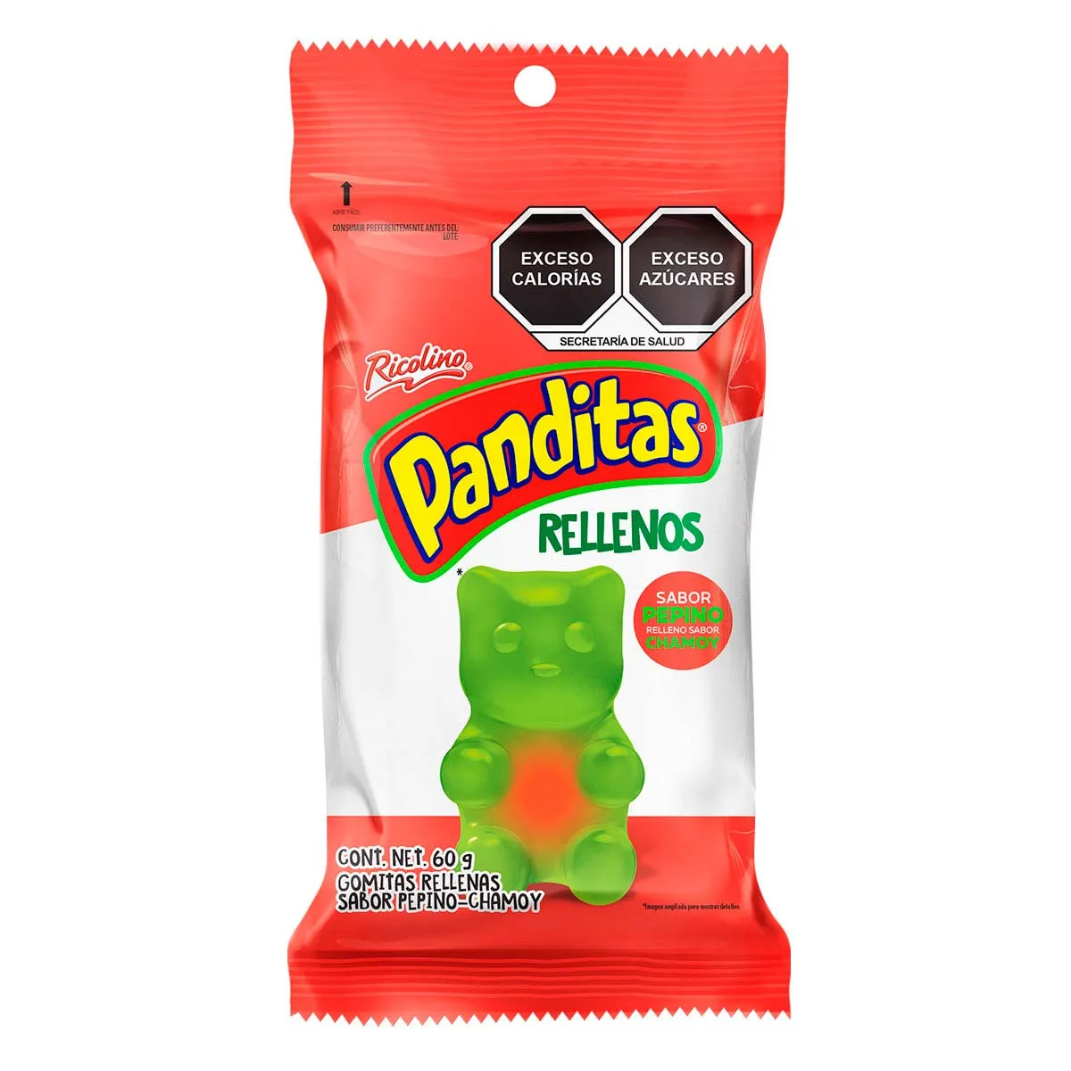 Gomita panditas rellenos Ricolino 72g