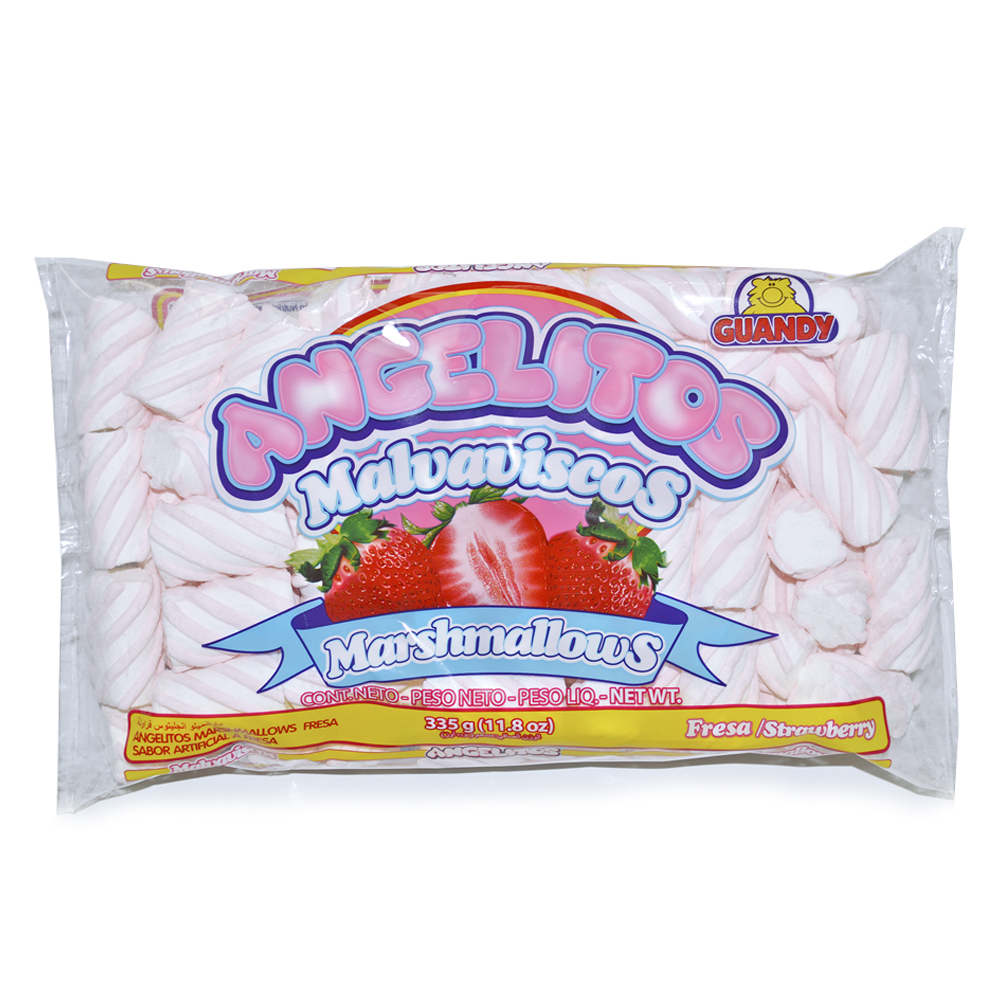 Marshmallow Angelitos churros rosado 335 g