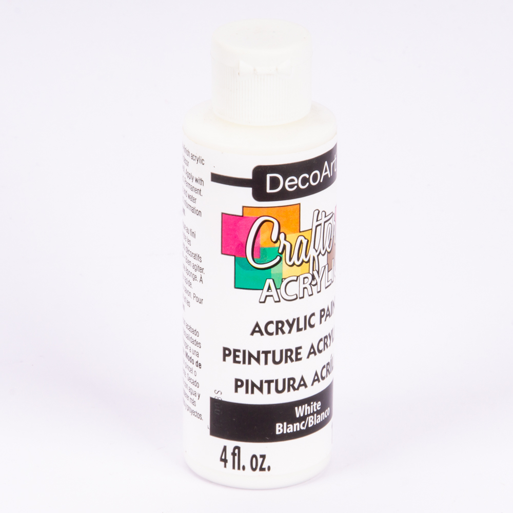 Pintura Crafter Decoart blanca 4 onzas