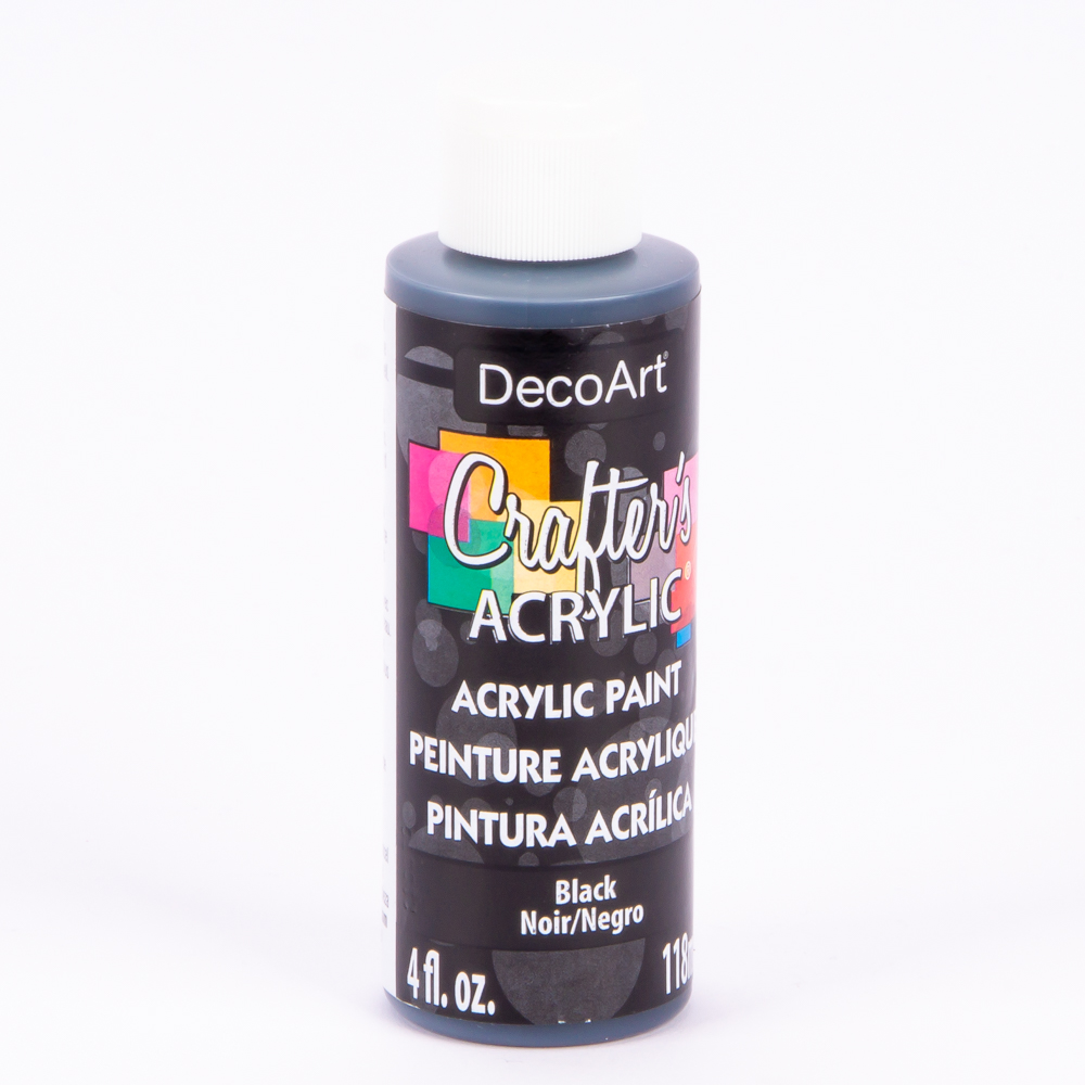 Pintura cafter Decoart negra 4 onzas