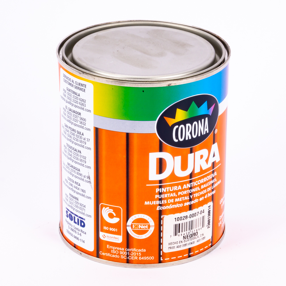 Pintura Dura anticorrosiva negro cuarto