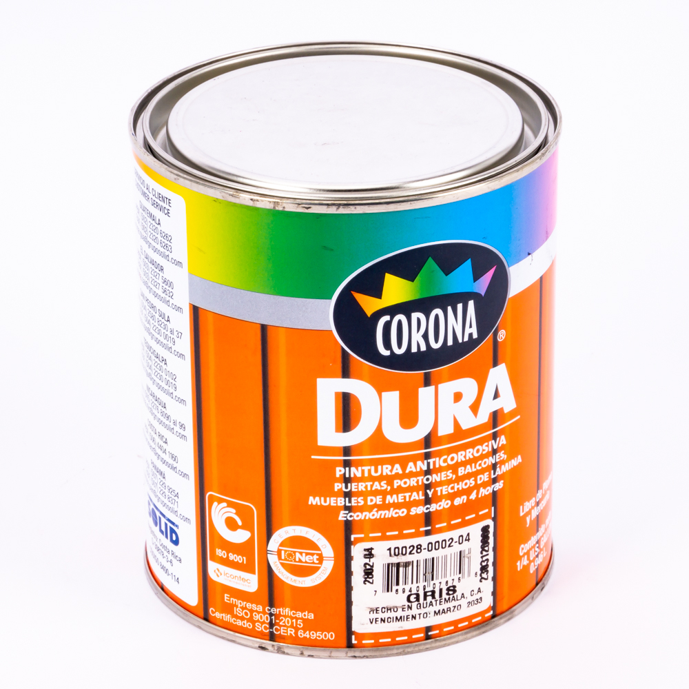 Pintura corona Dura anticorrosiva cuarto gris